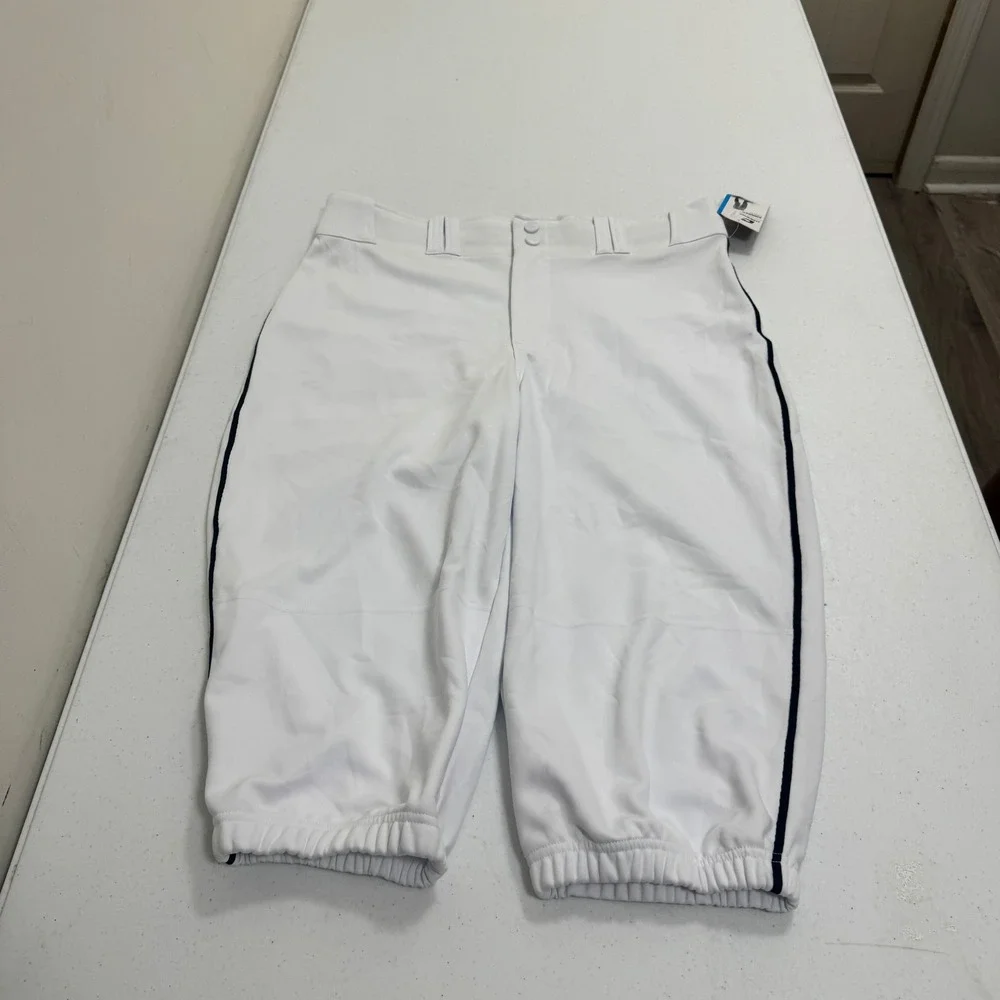 Champro BP101 Mens Large Baseball Knicker Pants White Navy Pipe New